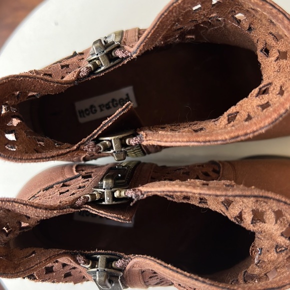 Brown Cutout Booties - Picture 5 of 5